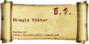 Breyla Viktor névjegykártya